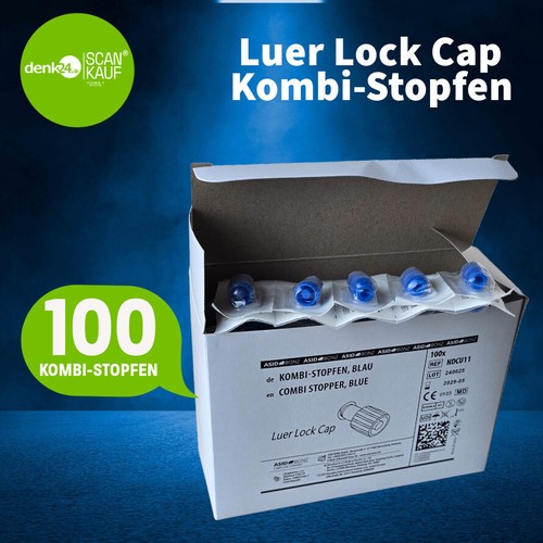 Luer lock farbe blau - farbe:, 100x