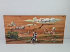 Wandbild mit gemälde holz - mit,