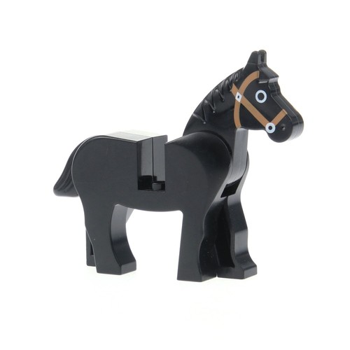 Lego tier pferd schwarz - 1x,