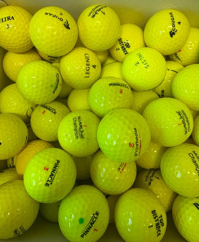 100 golfbälle gelb - gelb, mix