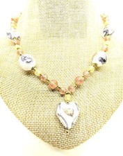 Murano Glas Kette mit Silber