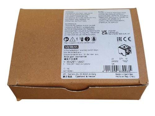 Siemens 3rh2911 1aa01 10 - 3rh2911-1aa01, (10