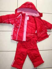 TCM 2 tlg SCHNEEANZUG 92 OVERALL ROT ROSA SKI Jacke Hose Winter Anzug GIRL w NEU