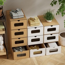 10X Schuhboxen Stapelbare