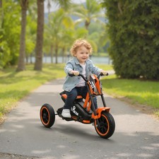 AIYAPLAY Dreirad, Kinderfahrrad, Laufrad, Kinderrad mit Pedal Stahl, Orange