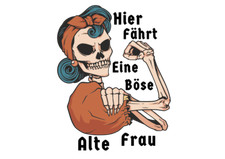 Skull Frau Autoaufkleber