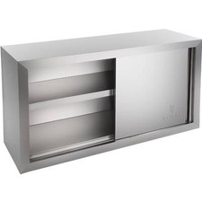 Wandhängeschrank Gastro Hängeschrank Wandschrank 2 Schiebetüren Edelstahl 120cm