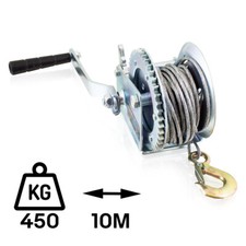 Handwinde Handseilwinde Anhänger Zugwinde Bootswinde bis 450Kg 10m Seil BITUXX