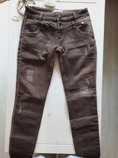 Tredy Jeans ? braun NEU Gr. 38 36/38 Stretch-Hose Galonstreifen? Vintage Look 