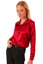 Damen Basic Bluse Glanz