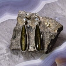 Gold Obsidian Ohrring, 925er