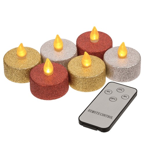 6er set led teelicht mit - set,
