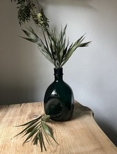 Grüne Glas Vase Dunkelgrün