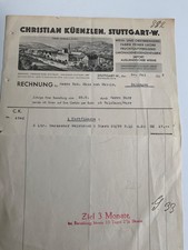 Sulzbach a.d.Murr Stuttgart Künzlen 1939 Rechnung