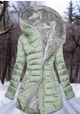 Kuscheliger Wintermantel In Grün-Mint, Nagelneu, Größe M