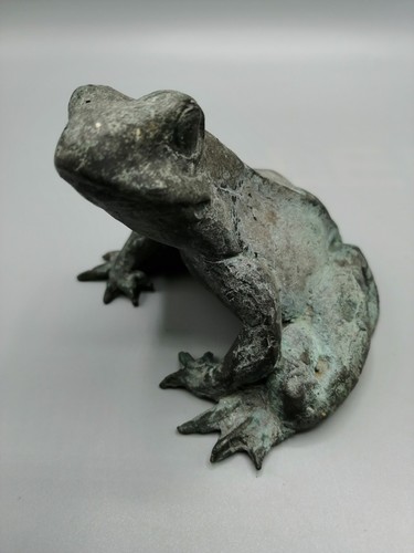 Plastische bronze figur frosch - bronze,