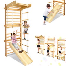 Sprossenwand Kletterwand Turnwand Klettergerüst Turngeräte Holz Kinder indoor /.