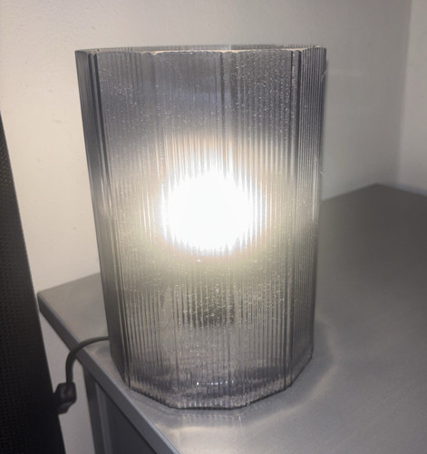 Tischlampe geriffeltes glas - tischlampe,