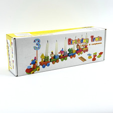 Geburtstagszug Holz bunt | Zahlen Kerzenhalter Kinderdeko OVP Zahlen 1-9 | Deko