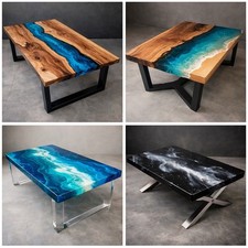 Epoxidharz Tisch, Handgemacht