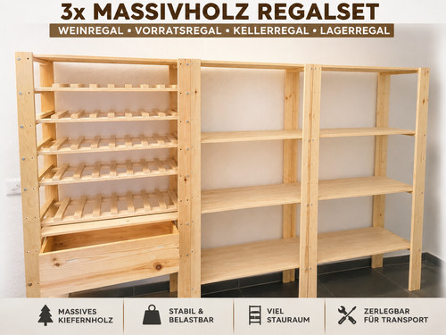 Massivholz regal weinregal - massivholz,