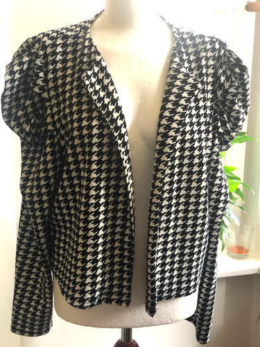 Schwarz weiss bolero offen - schwarz/weiss,