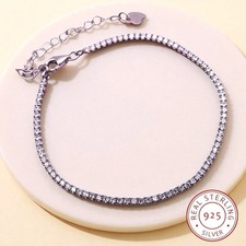 Echt 925 Sterling Silber Tennisarmband – CZ Tennis Bracelet mit Geschenkbox