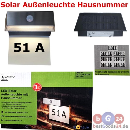 Led solar hausnummer - solar,