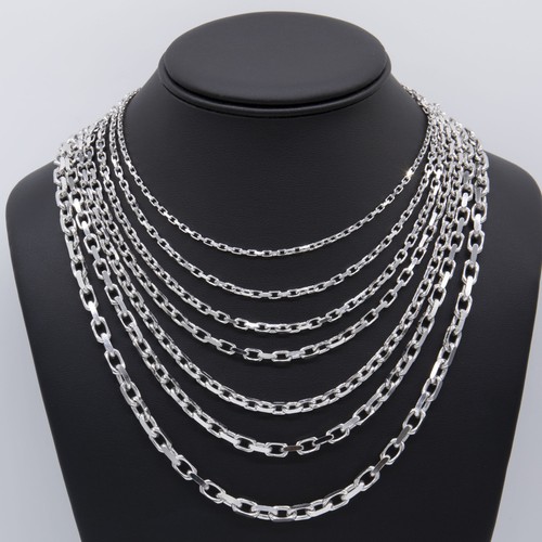 Rhodium chunky box link - rhodium,