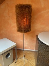 Stehleuchte skandinavische Stehlampe Wohnzimmer Standleuchte Lampe Fell Retro