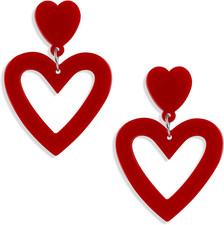 Neon Ohrringe Damen Herz