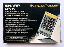 Sharp IQ-703A «8-Language Translator» IC card for OZ/IQ electronic organizer CIB