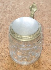 Original BMF-Bierseidel mit Zinndeckel – Glaskrug Vintage – W. Germany 0,3 L