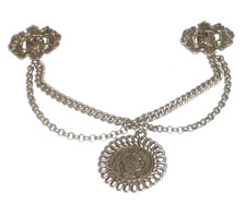 Alte Münzkette Münzenkette Frackkette Münzen Trachtenkette Münze Uhrenkette ???