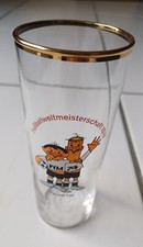 Sammelglas WM 1974 "Tip und Tap" mit Goldrand! Top Zustand, wie NEU!