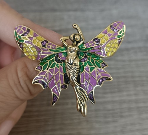 Vintage schmetterling brosche - schmetterling,
