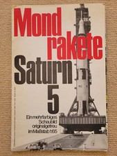 Saturn V Mondrakete - seltenes originelles, 2 m langes Wandposter von 1969
