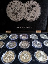 20x 1oz Silber Maple Leaf 25th/30th Anniversary 2013/2018 RCM & Leuchtturm-Box