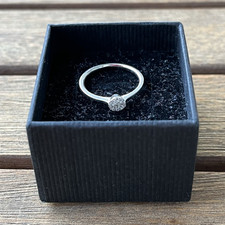 Ring Weißgold 14K mit Diamant