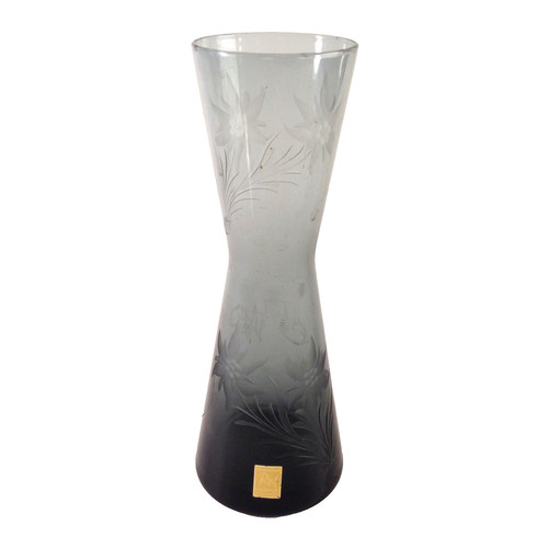 Vintage rauchglas vase - rauchglas, 50er