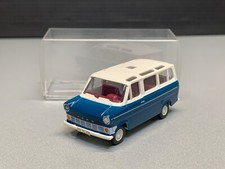 Ford Transit Transporter Fenster Personen Wagen Van blau weiss Brekina H0 1:87