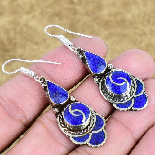 Lapislazuli ohrring 925 - lapislazuli,