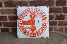 Öffentlicher Fernsprecher Emailleschild Emailschild Werbung