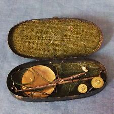 Interessanter 19. Jahrhundert Jahrhundert verpackt Taschenset Geldwaage.