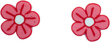 Rote Blume Ohrstecker Stecker