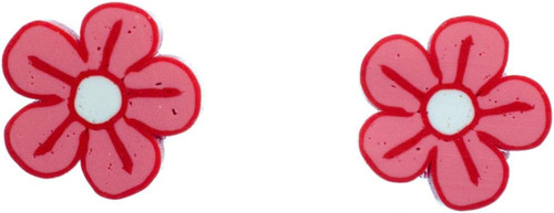Rote blume ohrstecker - blume,