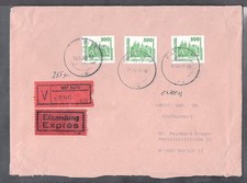 DDR.  Eilbote-Wertbrief mit Me.F. Mi.-Nr. 3352 VGO-Tarif.