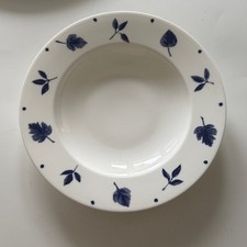 DIBBERN Fine Bone China BLUE LEAVES  blau SUPPENTELLER 23,5 cm Ungenutzt