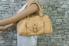 LIZ CLAIBORNE DAMEN ECHT LEDER FREIZEIT FEST HAND TASCHE IVORY PUDER