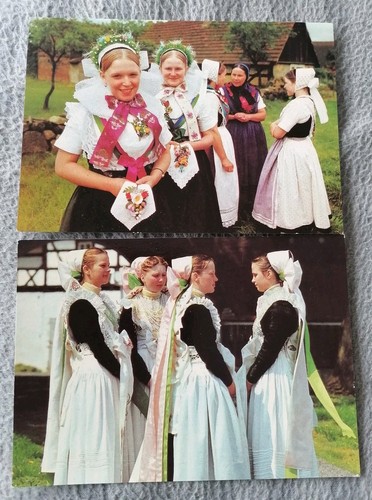 Farbe sorbische tracht - ak,